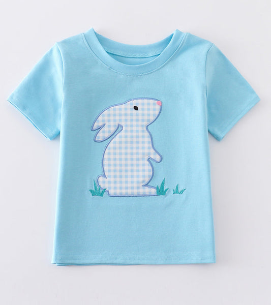 Boys Blue Easter Bunny Appliqué shirt 2T 6