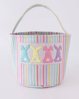 Girls Easter Bunny Appliqué Basket