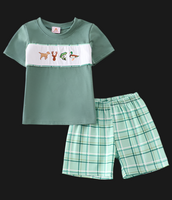 Boys Hunting Ducks Deer fishing shorts set 3T 4 5