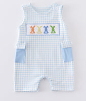 Baby Boys Easter Rabbit bunny romper 3M 6M 24M