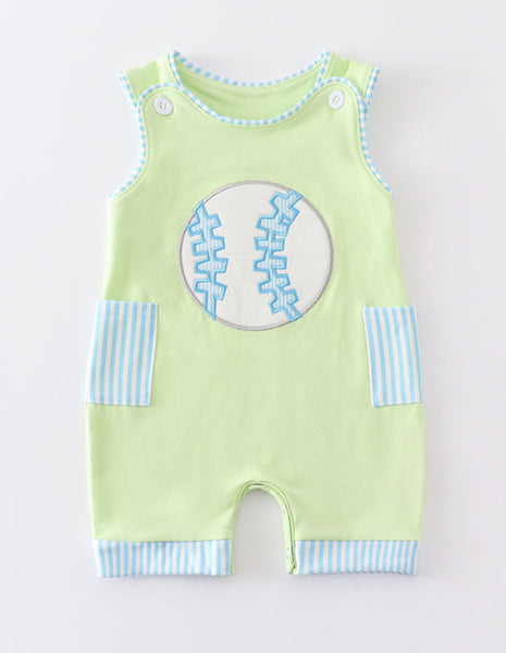 Boys Baseball Appliqué Romper 9M 24M