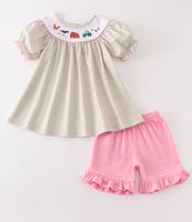 Girls Farm Theme shorts set 2T 3T 5