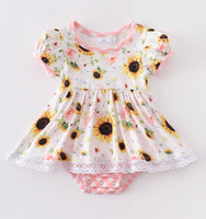 Baby girls Sunflower Dress Romper 3M