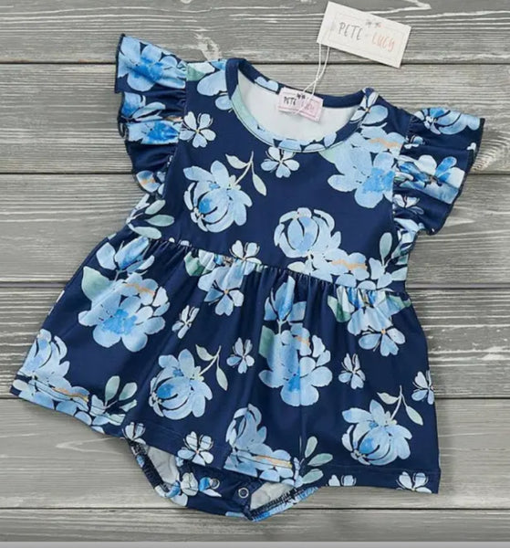 Girls Pete + Lucy Graceful Gardenia Romper