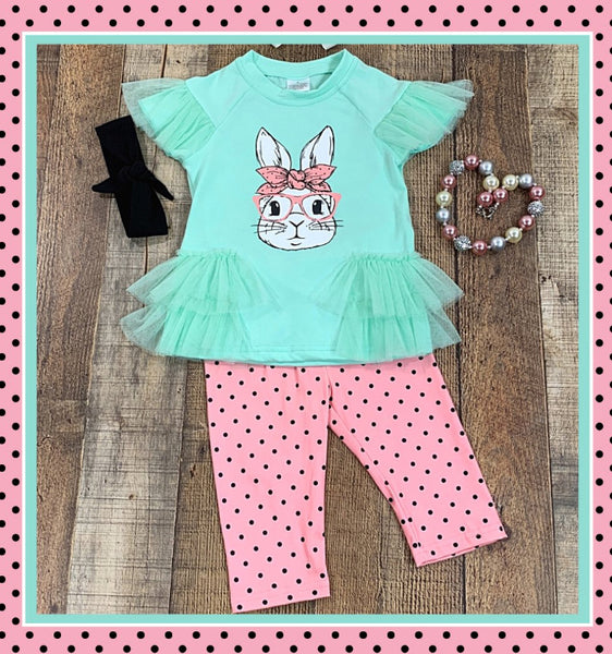 Girls 3T Easter Bunny Capri set