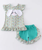 Girls 3T Easter bunny shorts set 3T