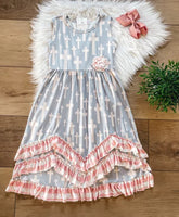 Girls Easter Cross Full length Dress 4