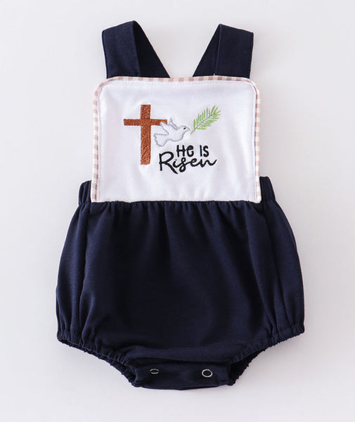 Baby Boys 9M Easter He is Risen Romper