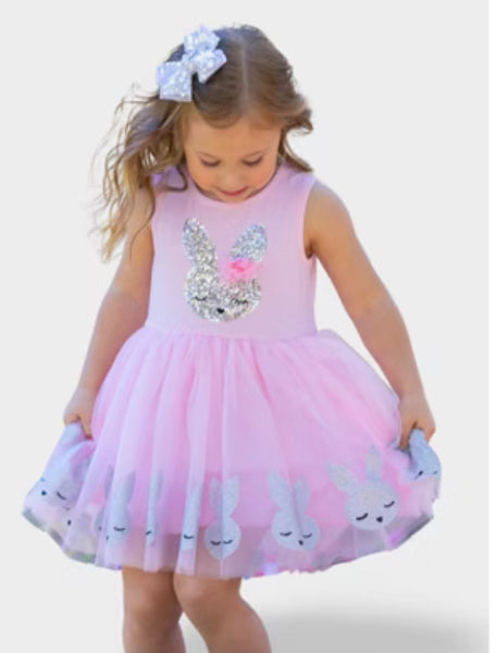 Girls 3T 4 6 Sparkle Easter bunny dress