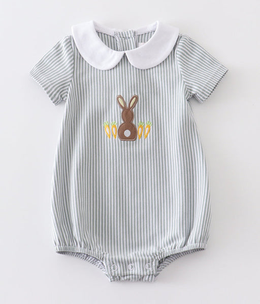 Baby boys Sage green Easter bunny romper 18M