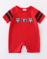 Baby Boys Embroidered Georgia Bulldogs Romper