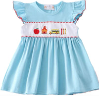 Girls 3T Blue Back To School Dress