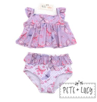 Girls Pete + Lucy Butterfly swim suit 6-12M