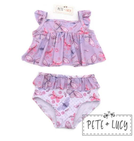 Girls Pete + Lucy Butterfly swim suit 6-12M