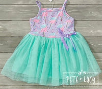 Girls 3T Pete + Lucy Cotton candy Tulle dress