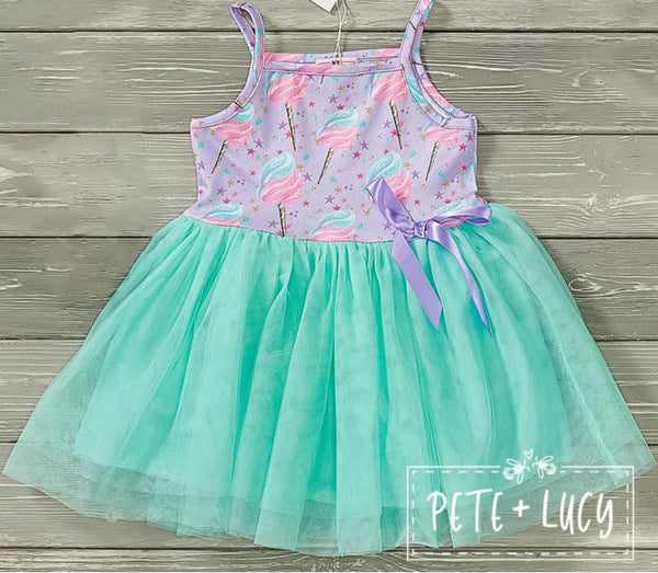 Girls 3T Pete + Lucy Cotton candy Tulle dress