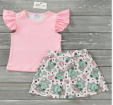 Girls Pete + Lucy Lily Pad Leapers Frog skirt set 2T 3T