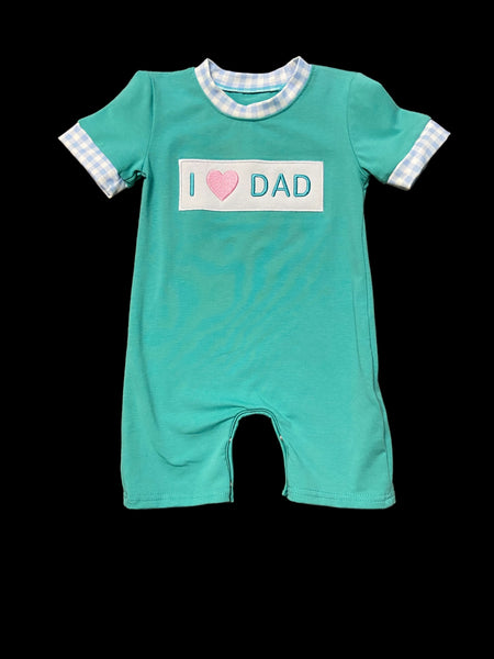 Boys I love Dad Romper 9M