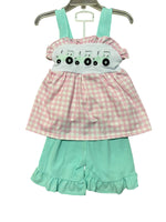 Girls 18M Tractor shorts set