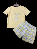 Boys Easter bunny appliqué shorts set 4 5