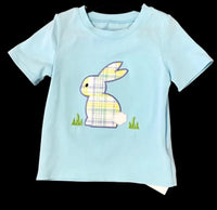 Boys Blue Easter Bunny Appliqué shirt 7