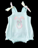 Girls Easter bunny appliqué Romper 6M