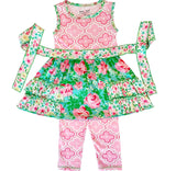 Girls 2T/3T Floral Capri set