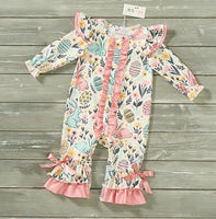 Girls Pete + Lucy Bunnies in Bloom Easter Romper 12-18M