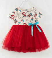 Girls Dr. Seuss Cat in the Cat Tutu dress 8 10