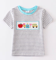 Boys Back to School Smocked Shirt 6